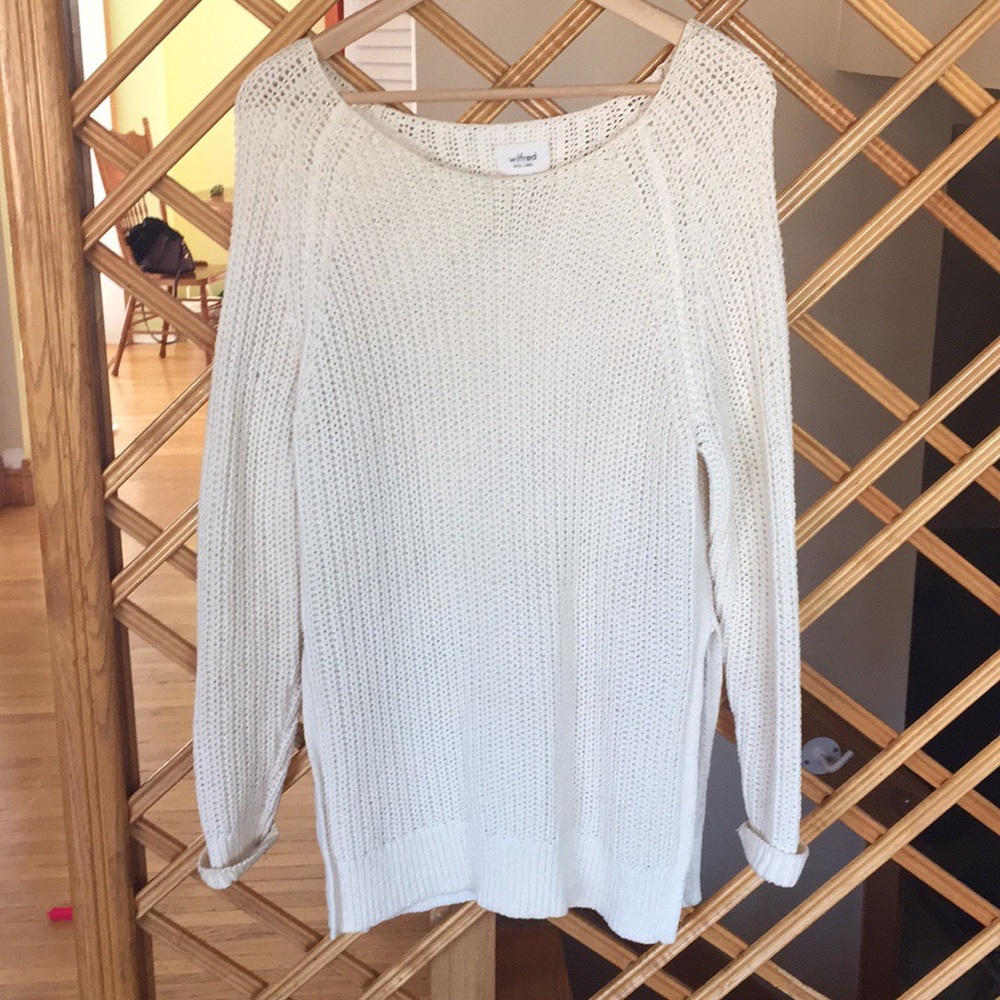 ARITZIA white stitch sweater